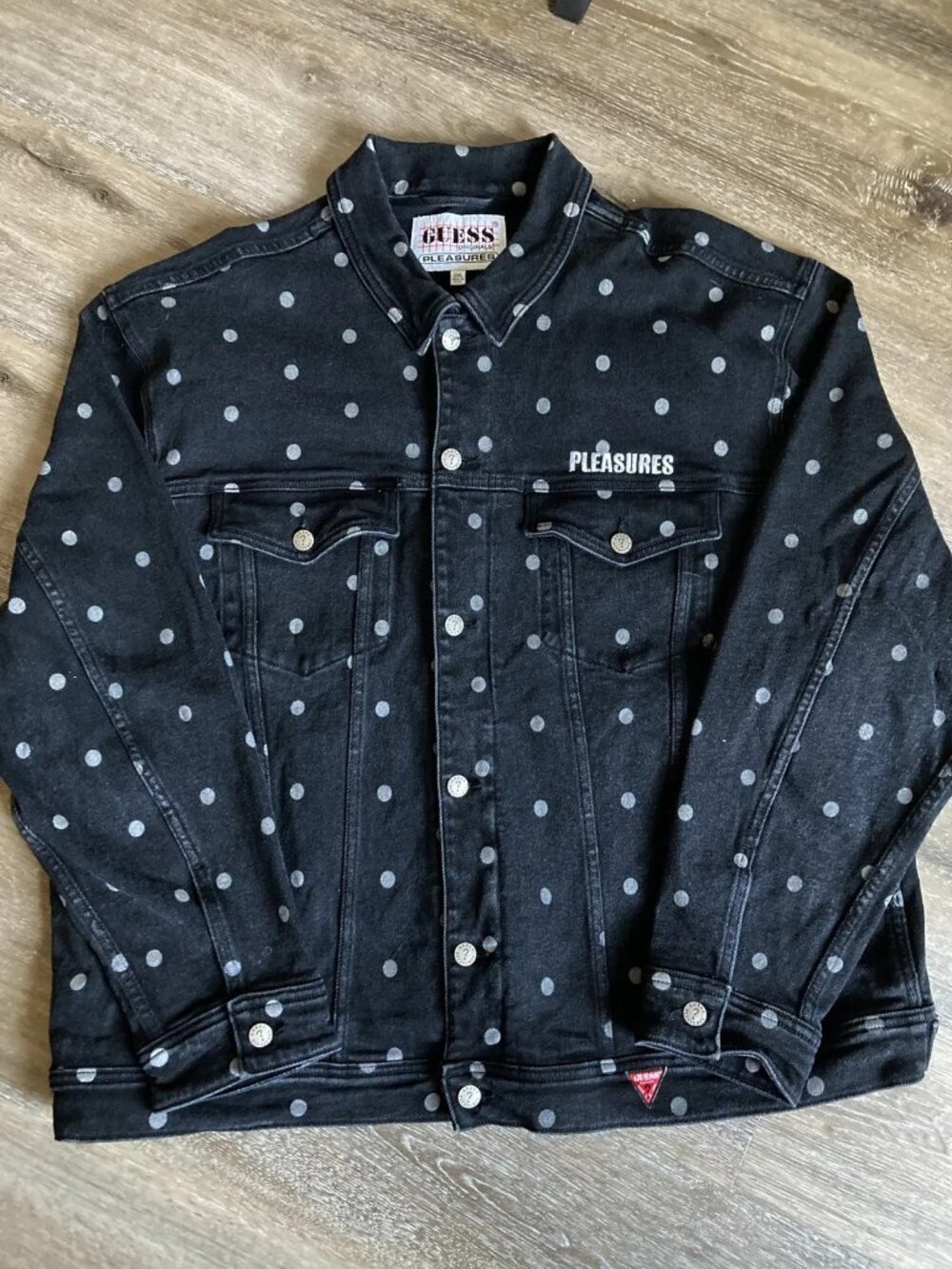 Guess Pleasures Polka Dot Denim Jacket